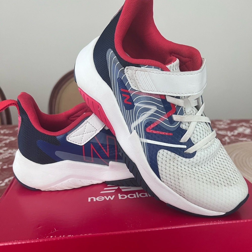 New Balance Kids' Navy and Red Sneakers